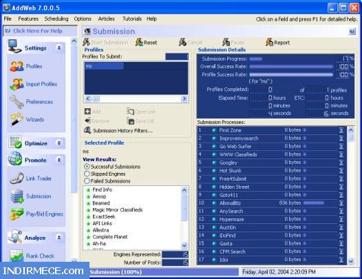 Addweb Website Promoter 8.5.0.4 Deluxe / Pla