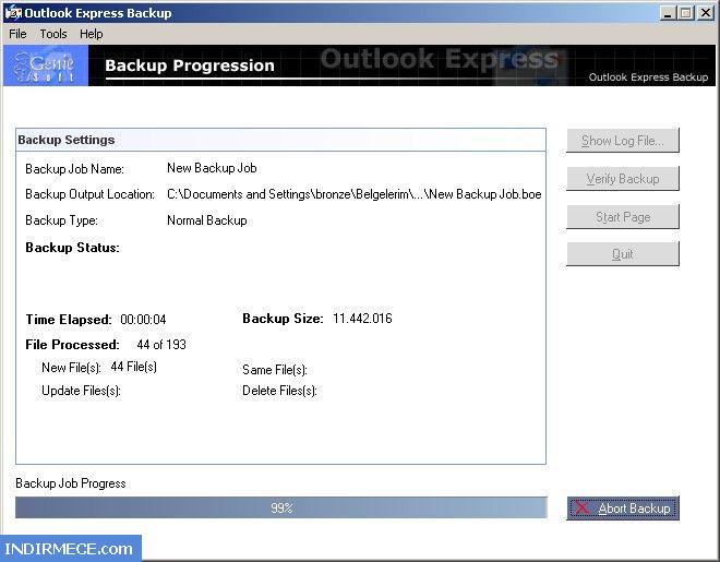 Genie Outlook Express Backup