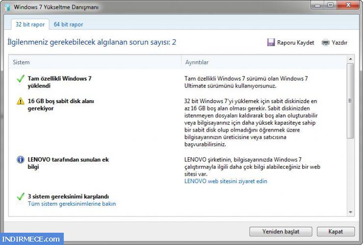 Windows 7 Yükseltme Danışmanı